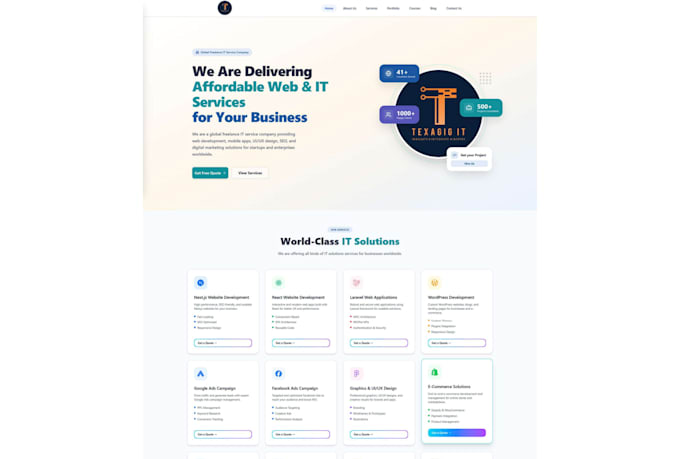 develop a modern react next js spa or dynamic website